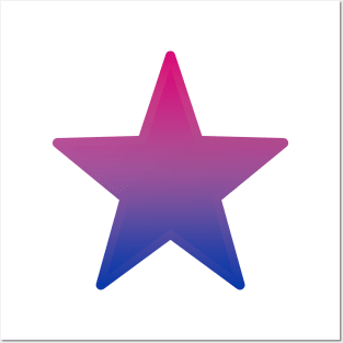 Bi+ Star (Bi Flag with Bi Flag outline) Posters and Art